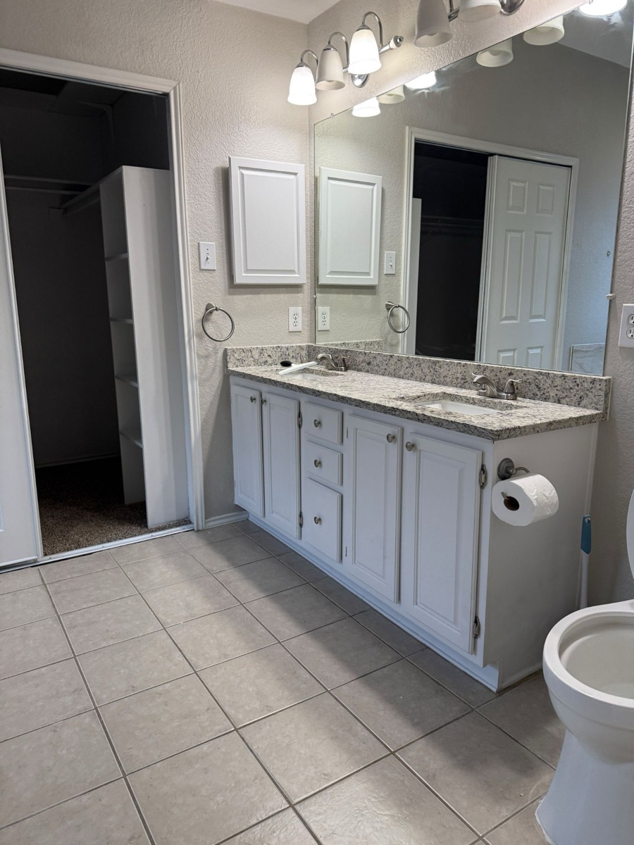 Master bathroom after cleaning